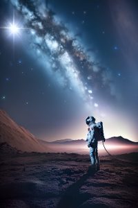 《星际迷途》科幻剧海报，宇宙星云背景下的宇航员，2026年科幻大制作
